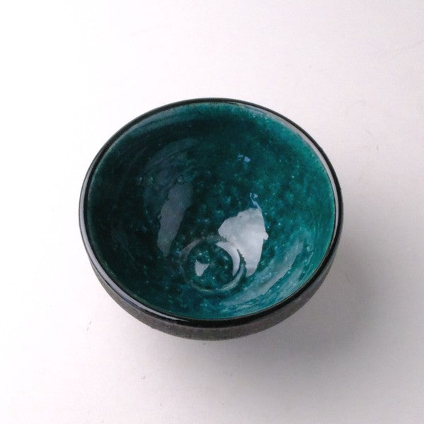 Blue Cave Tenmoku Shaped Chawan Matcha Bowls Minoyaki