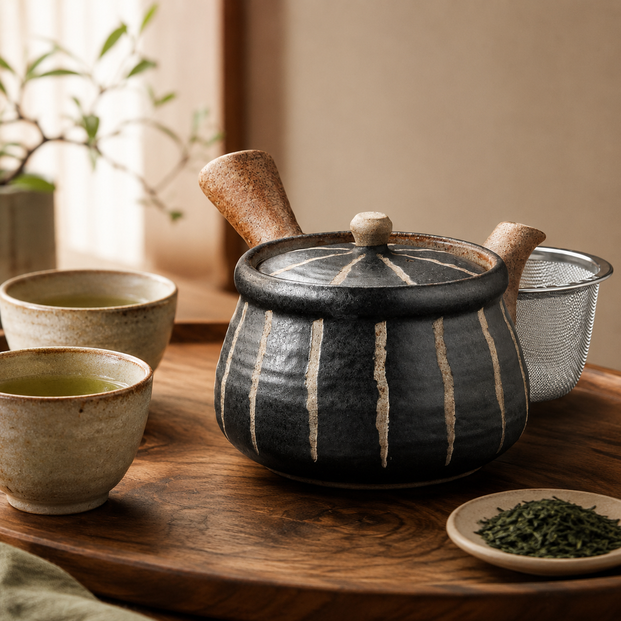 Engraved Hori Tokusa Jyuso Kyusu Small Teapot 350ml