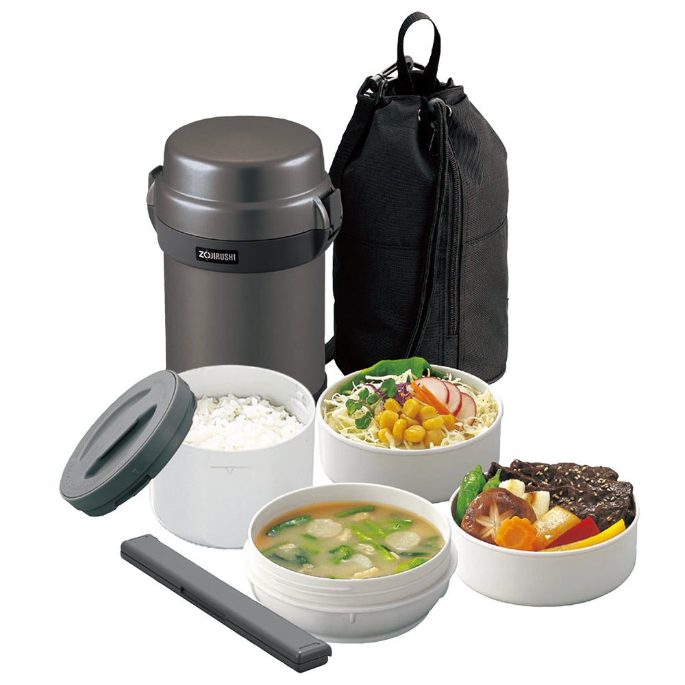 ZOJIRUSHI BENTO STAINLESS STEEL LUNCH JAR MR.BENTO STAINLESS STEEL LUNCH JAR HG: GUN METALLIC