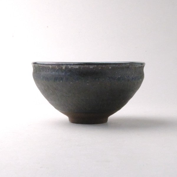 Blue Cave Tenmoku Shaped Chawan Matcha Bowls Minoyaki