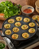 Cast Iron Bánh Khọt Pan 12 Holes