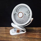 Rechargeable Clip On Fan with Light